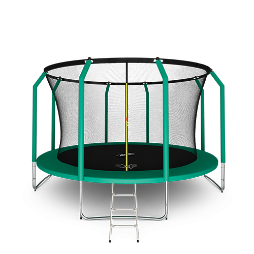 ARLAND Батут премиум 14FT с внутренней страховочной сеткой и лестницей (Dark green) №1